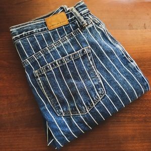 Pinstripe Mom Jeans